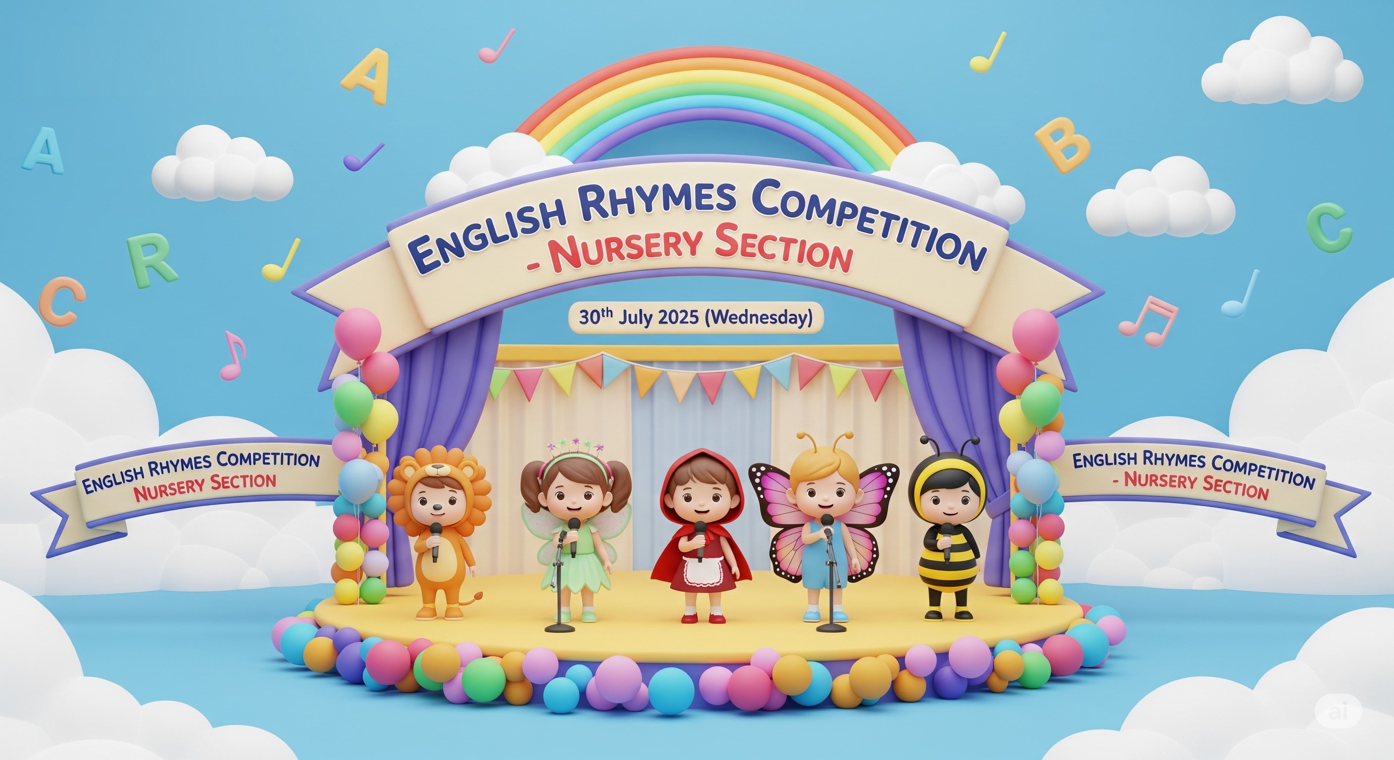 English Rhymes Competition Banner